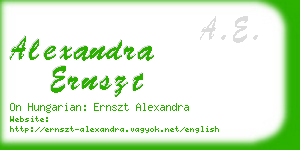 alexandra ernszt business card